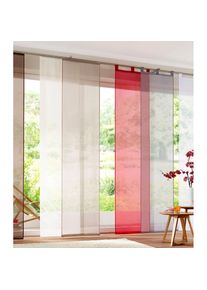 my home Schiebegardine &raquo;Xanten&laquo; Schlaufen 2 Stk. tlg. 2-er Set, mit Beschwerungsstangen, Breite: 57 cm, Fl&auml;chenvorhang