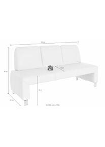 exxpo - sofa fashion Polsterbank &raquo;Intenso, Sitzbank, Breite 182 cm, wahlweise in Leder oder Textil&laquo; hohe Bodenfreiheit, frei im Raum stellbar, hoher 