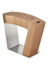 R&ouml;sle R&Ouml;SLE Messerblock &raquo;MoveX&laquo; 1 Stk. aus Edelstahl und Ulmenholz, zwei Standpositionen, unbest&uuml;ckt