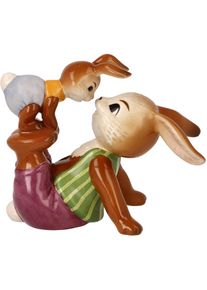 Goebel Osterhase &raquo;Frechdachs&laquo; Sammelfigur, Hasenvater mit Hasenkind