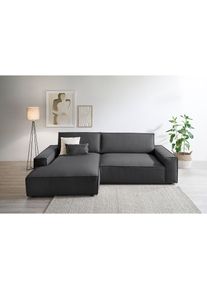 Home Affaire Ecksofa &raquo;NEU: SHERWOOD XXL 284, Big-Sofa L-Form, tiefe Sitzfl&auml;che 95 cm, Cord&laquo; Recamiere rechts/links, als Schlafsofa stellbar, Cord u. 