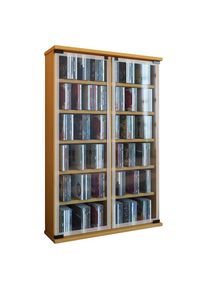 Vcm Media-Regal &raquo;Holz CD DVD Stand Regal Schrank Galerie Glast&uuml;r&laquo;