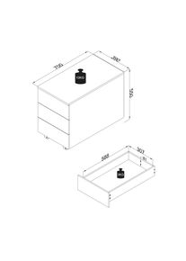 Vcm Container &raquo;Rollcontainer Beistellcontainer Dalosa 70 cm&laquo; 1 Stk. tlg.