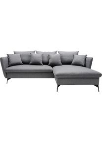 OTTO home Ecksofa &raquo;LIVORNO, 258 cm, L-Form, &laquo; Schlaffunktion u. Bettkasten (139/224cm), Samt, Struktur, Webstoff