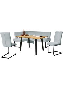 Home Affaire Eckbankgruppe &raquo;Oliver&laquo; Set, 4-tlg, 4 Stk. tlg. Eckbank mit Wellenunterfederung im Sitz, Tisch Massiv Eiche