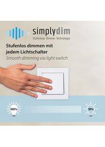 Paul Neuhaus Pendelleuchte &raquo;LAUTADA&laquo; LED-Board 1 Stk. Warmwei&szlig; LED, dimmbar, Simply Dim, Memory, nach Trennung vom Netz