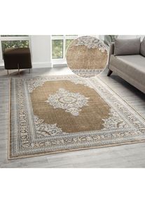 OTTO home Teppich &raquo;Banli, Vintage-Look, Orient-Optik&laquo; rechteckig 9 mm H&ouml;he dezenter Glanz, Schrumpf-Garn-Effekt, Wohnzimmer, Schlafzimmer