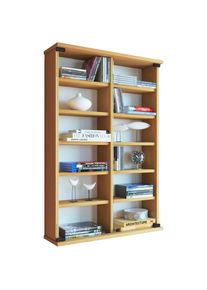 Vcm Media-Regal &raquo;Holz CD DVD Wandregal Schrank Zuntisa Glast&uuml;r&laquo;