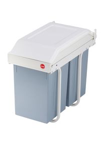 Hailo Einbaum&uuml;lleimer &raquo;Multi-Box duo L&laquo; 2 Beh&auml;lter 28 Liter, grau, Kunststoff Inneneimer, Made in Germany