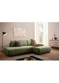 Home Affaire Ecksofa &raquo;TORGE, Schlafsofa Cord, Samtvelours u. Strukur fein, Couch in L-Form&laquo; Schlaffunktion und Bettkasten, Liegefl&auml;che: 210x125 cm, 