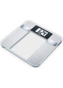 Beurer K&ouml;rper-Analyse-Waage &raquo;BG 13 zur Messung von Gewicht, K&ouml;rperfett, K&ouml;rperwasser, Muskelanteil&laquo; Trittfl&auml;che aus Sicherheitsglas, Tragkraft bis 150