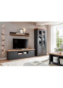 Home Affaire Wohnwand &raquo;Westminster TOPSELLER!&laquo; Set, Vitrine, Lowboard, Wandregal, 3 Stk. tlg.
