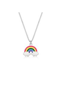 Elli Silberkette &raquo;Halskette Kinder Regenbogen Wolke Emaille Happy 925 Silber&laquo;