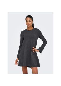 Only Midikleid &raquo;ONLAMALIO LIFE LS ONECK DRESS KNT&laquo; Sommerkleid grau, Gr&ouml;&szlig;e XS