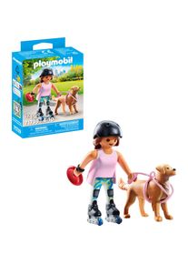 Playmobil Konstruktions-Spielset &raquo;Inlinerin mit Retriever (71739), Playmobil My Life&laquo;