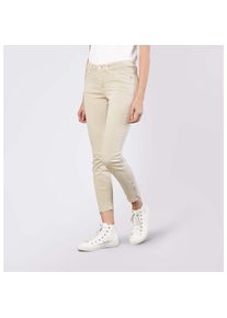 MAC 7/8-Jeans &raquo;Dream Chic&laquo; verk&uuml;rzte Form mit Rei&szlig;verschluss beige, Gr&ouml;&szlig;e 42