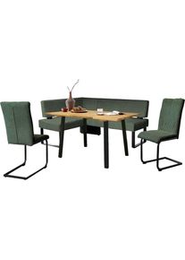 Home Affaire Eckbankgruppe &raquo;Oliver&laquo; Set, 4-tlg, 4 Stk. tlg. Eckbank mit Wellenunterfederung im Sitz, Tisch Massiv Eiche