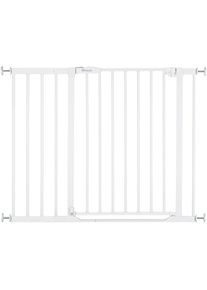hauck T&uuml;rschutzgitter &raquo;Clear Step Set 2 inklusive Verl&auml;ngerung 21 cm, White&laquo; auch als Treppenschutzgitter verwendbar, 96-101 cm; flacher Durchgang