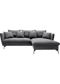 OTTO home Ecksofa &raquo;LIVORNO, 258 cm, L-Form, &laquo; Schlaffunktion u. Bettkasten (139/224cm), Samt, Struktur, Webstoff