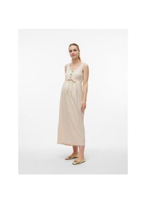 MAMALICIOUS Tr&auml;gerkleid &raquo;MLEVI LIA SL JRS ANKLE DRESS 2F NOOS&laquo; Sommerkleid beige, Gr&ouml;&szlig;e S