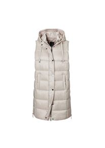 GOLDNER Kurzweste &raquo;Lange Steppweste mit Kapuze&laquo; beige, Gr&ouml;&szlig;e 48