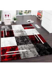 Paco Home Teppich &raquo;Diamond 663&laquo; rechteckig 18 mm H&ouml;he Kurzflor, Karo Muster, 3D-Design, ideal im Wohnzimmer & Schlafzimmer