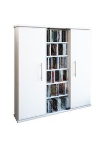 Vcm Media-Regal &raquo;Holz CD DVD Stand Regal Schrank Santo Glast&uuml;r&laquo;