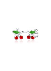 Elli Paar Ohrstecker &raquo;Ohrringe Kinder Kirsche Glas Kristalle Rot 925 Sterling Silber&laquo;