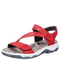 Rieker Riemchensandale Sommerschuh, Sandalette, Klettschuh, im Sportslook rot, Gr&ouml;&szlig;e 38