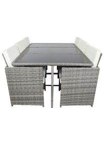 Vcm Garten-Essgruppe &raquo; 7-tlg Gartenm&ouml;bel Set Sitzgruppe Essgruppe 1xTisch, 6x St&uuml;hle Tisch Ma&szlig;e ca. H. 72 x B. 170 x T. 110 cm Rattan Garten Set - 