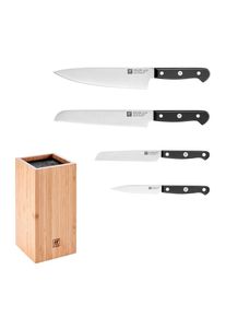 Zwilling Messerblock &raquo;Gourmet, inkl. 4 Messer&laquo; 5 Stk. mit flexiblen Kunststoff-Borsten, Bambus