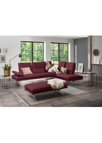 W.Schillig Ecksofa &raquo;broadway, Designsofa, mit tollem Sitzkomfort, L-Form&laquo; Sitztiefenverstellung, Kopfteil- & Seitenteilverstellung, Breite 284cm