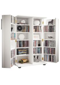 Vcm Media-Regal &raquo;Holz Schrank CD DVD Regal abschlie&szlig;bar Engalo XL&laquo;