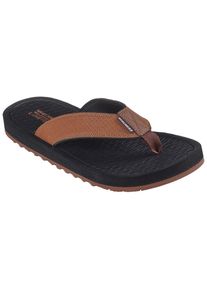 Skechers Zehentrenner &raquo;TANTRIC-COPANO&laquo; , Sommerschuh, Schlappen, Poolslides, Badeschuh, mit Luxe Foam braun, Gr&ouml;&szlig;e 47,5