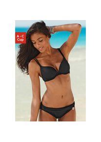 s.Oliver Push-Up-Bikini mit Zierring an der Hose schwarz, Gr&ouml;&szlig;e 36