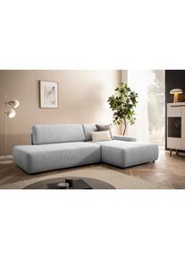 Home Affaire Ecksofa &raquo;TORGE, Schlafsofa Cord, Samtvelours u. Strukur fein, Couch in L-Form&laquo; Schlaffunktion und Bettkasten, Liegefl&auml;che: 210x125 cm, 