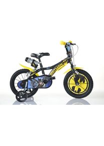 DINO Kinderfahrrad &raquo;Batman&laquo; 1 Gang mit St&uuml;tzr&auml;dern, Trinkflasche und Frontschild