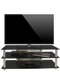 Vcm Wohnzimmertisch &raquo;TV M&ouml;bel Sideboard Fernseh Rack Alu Glas Zumbo&laquo;