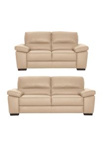 Calia italia Polstergarnitur &raquo;Gaia, hochwertige Garnitur aus 2-Sitzer und 3-Sitzer, edles Design&laquo; Set, 2 Stk. tlg. Ledergarnitur, in zwei hochwertigen