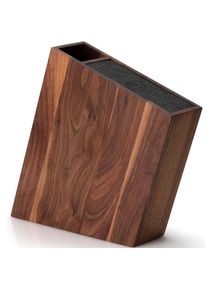 CONTINENTA Messerblock 1 Stk. Walnussholz, integrierter Utensilienbeh&auml;lter