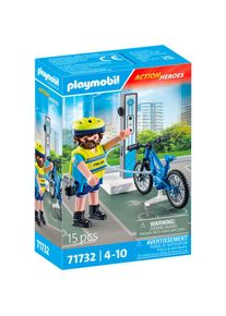 Playmobil Konstruktions-Spielset &raquo;Polizei Fahrradstreife (71732), Playmobil Action Heroes&laquo; Made in Europe