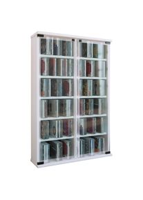 Vcm Media-Regal &raquo;Holz CD DVD Stand Regal Schrank Galerie Glast&uuml;r&laquo;