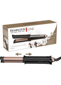 Remington Gl&auml;tteisen &raquo;S6077 ONE Straight & Curl Styler&laquo; 2in1 Styler, Gl&auml;tt-/Lockenmodus mit zuschaltbarer beheizter Au&szlig;enfl&auml;che
