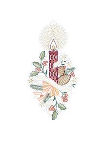 W. Reuter & Sohn - Plauener Spitze Fensterbild &raquo;Kerze&laquo; Made in Germany