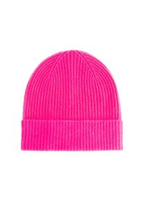 Zwillingsherz Beanie Feinripp, breiter Umschlag, Wolle