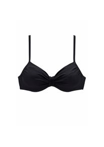 Lascana B&uuml;gel-Bikini-Top &raquo;Italy&laquo; mit geraffter Mitte schwarz, Gr&ouml;&szlig;e 38