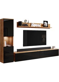 Inosign Wohnwand &raquo;PARIS, Vitrine T&uuml;ranschlag links/rechts wechselbar&laquo; Komplett-Set, 3 Stk. tlg.