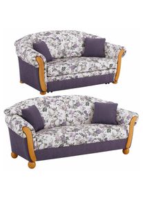 Home Affaire Polstergarnitur &raquo;Milano, bequem durch Federkern, Landhaus Stil, geschwungene Armlehnen&laquo; 2 Stk. tlg. 2-Sitzer und 3-Sitzer