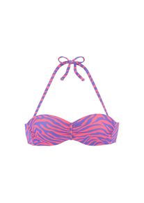 Venice Beach B&uuml;gel-Bandeau-Bikini-Top &raquo;Fjella&laquo; in zweifarbiger Animal-Optik bunt, Gr&ouml;&szlig;e 38