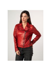 Mauritius Lederjacke &raquo;MWFayola&laquo; mit Umlegekragen rot, Gr&ouml;&szlig;e L